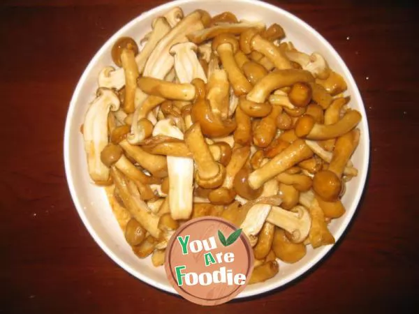 Fried meat with mushroom