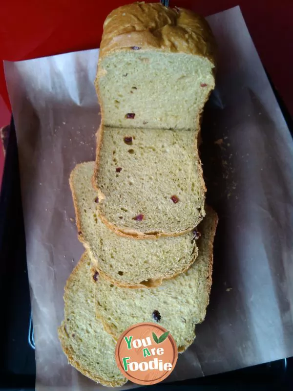One click Cranberry Matcha toast