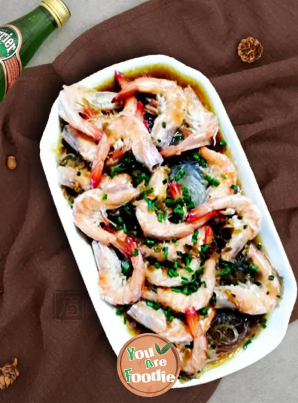 Steamed shrimp with vermicelli
