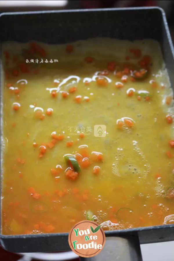 Simple breakfast with thick egg