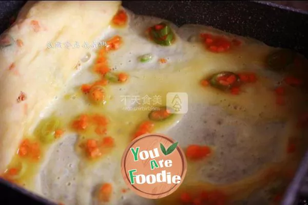 Simple breakfast with thick egg
