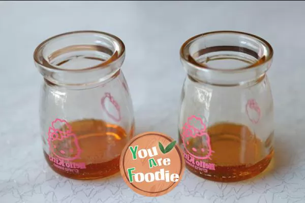Cute baby bottle Caramel Pudding