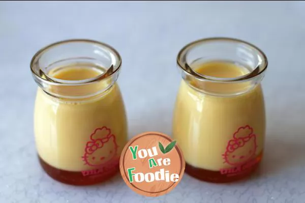 Cute baby bottle Caramel Pudding