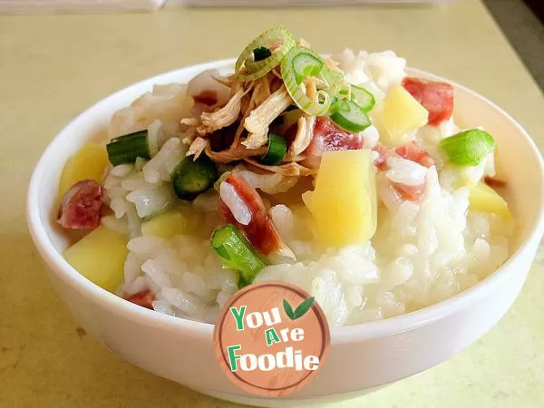 Sausage and potato porridge