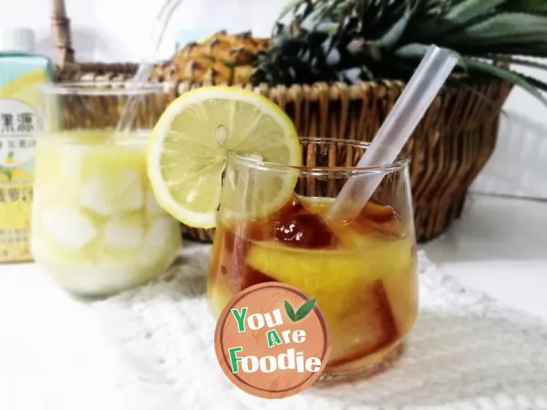 Tea-frozen-pineapple-juice