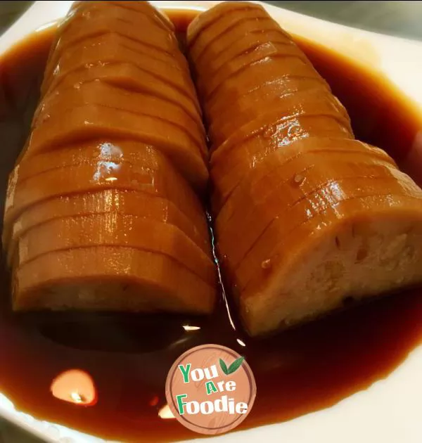 Brown sugar glutinous rice lotus root