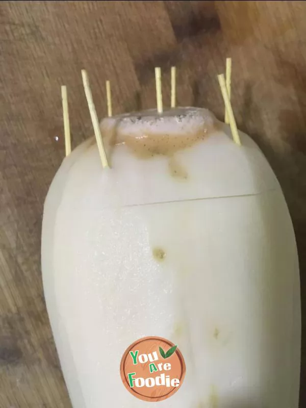 Brown sugar glutinous rice lotus root
