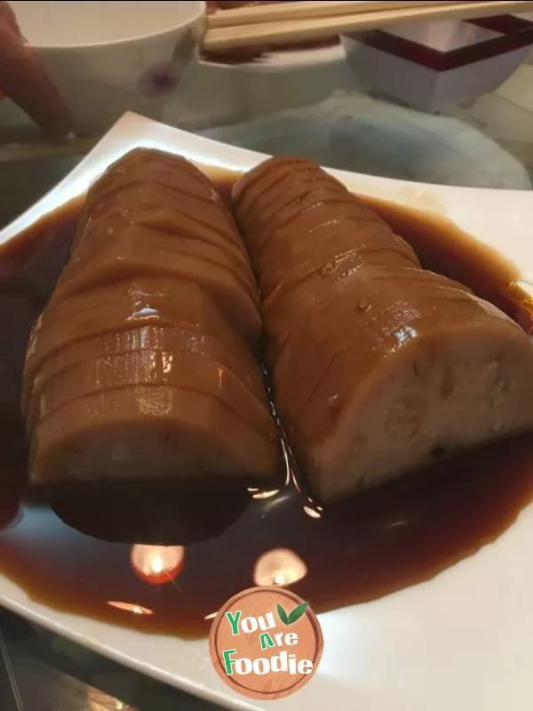 Brown sugar glutinous rice lotus root