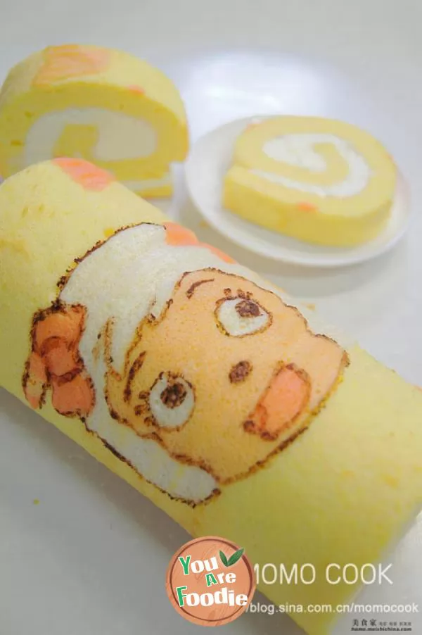 Beautiful sheep cake roll