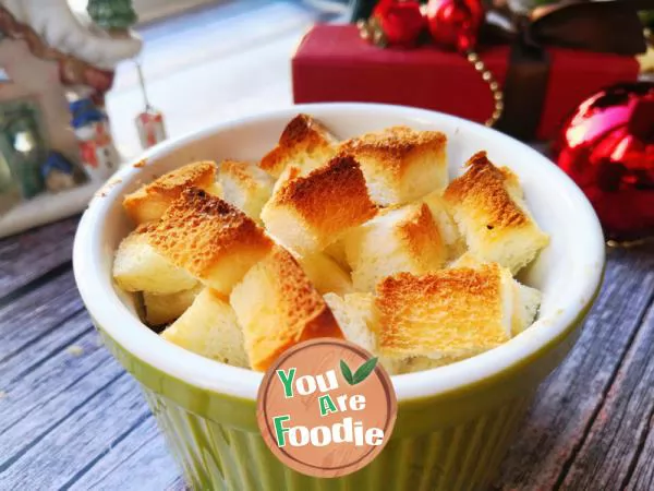 Toast and egg pudding