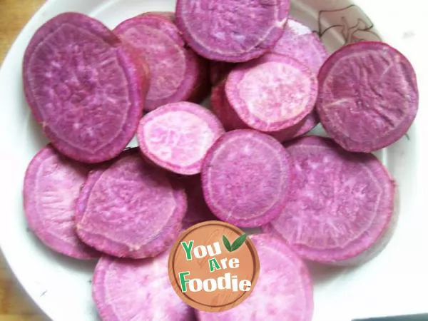 Purple potato balsam pear circle