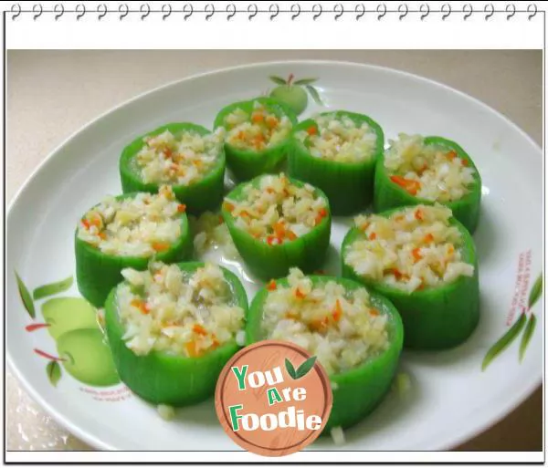 Steamed loofah with mashed garlic