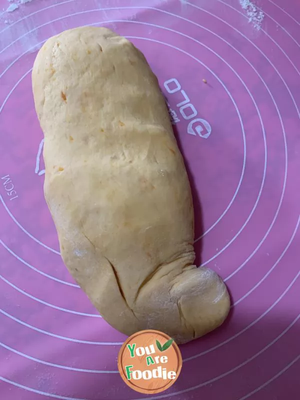 Sweet potato, ham and scallion rolls