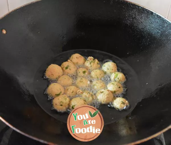 Beancurd balls with celery