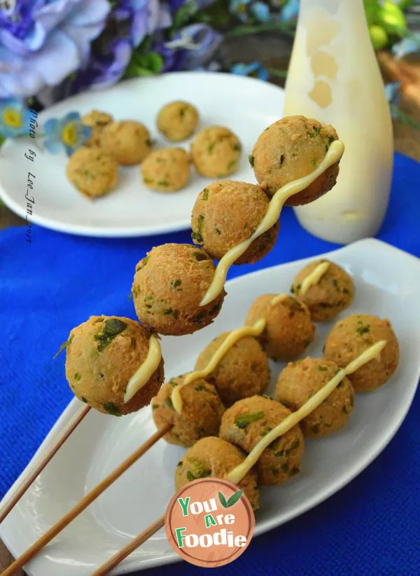 Beancurd balls with celery