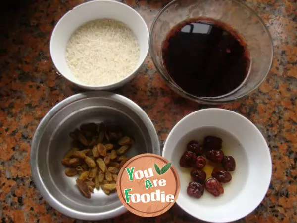 Red dates and black rice