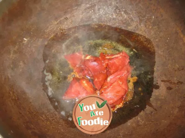 Fried beef with agaric