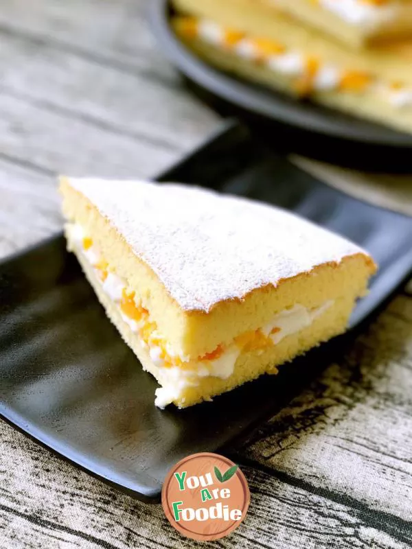 Mango yogurt sandwich cake (hot version)