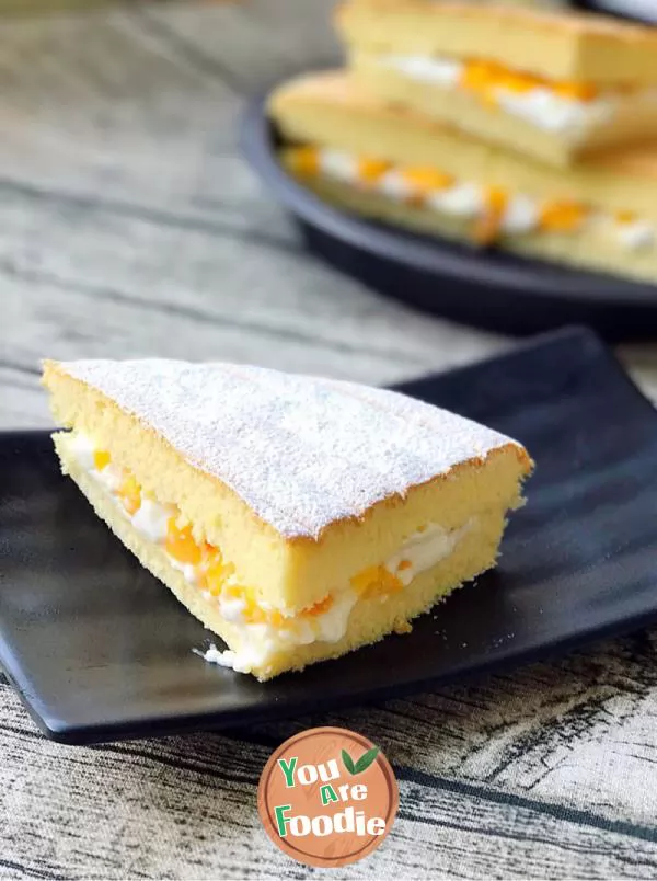 Mango yogurt sandwich cake (hot version)