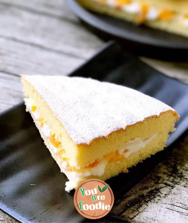 Mango yogurt sandwich cake (hot version)