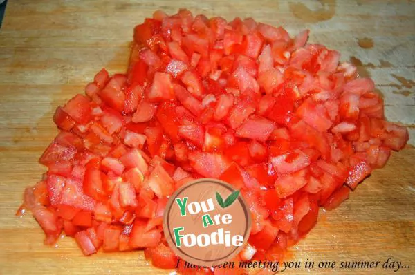 Stewed tofu with tomato