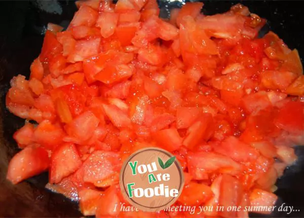 Stewed tofu with tomato