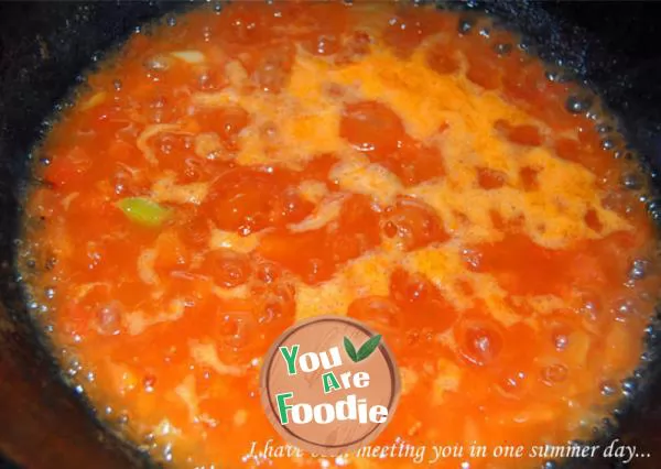 Stewed tofu with tomato